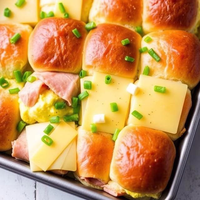 Ham and Cheese Breakfast Sliders